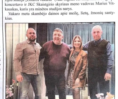 Apie „Gitaros vakarus“ rašo Joniškio „Sidabrė“