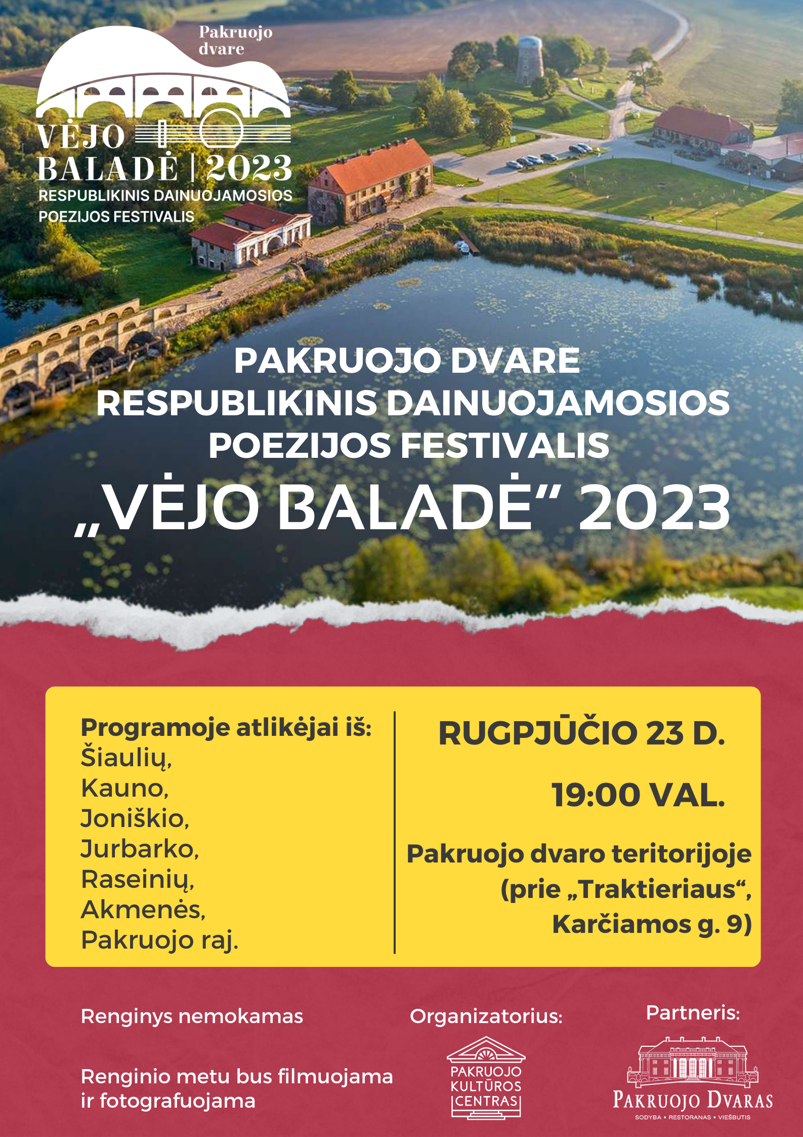 PAKRUOJIS: Dainuojamosios poezijos festivalis „Vėjo baladė 2023“