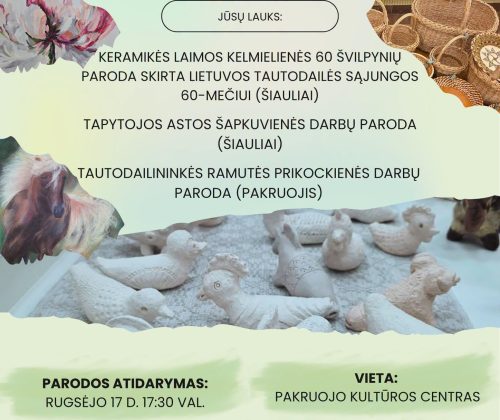 Kviečiame į tautodailės parodos atidarymą Pakruojo kultūros centre