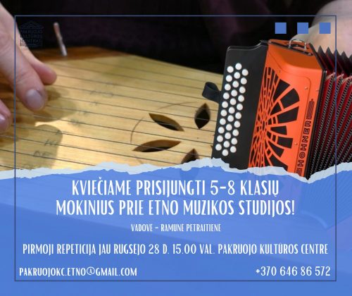 Kviečiame prisijungti prie etno muzikos studijos