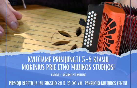 Kviečiame prisijungti prie etno muzikos studijos