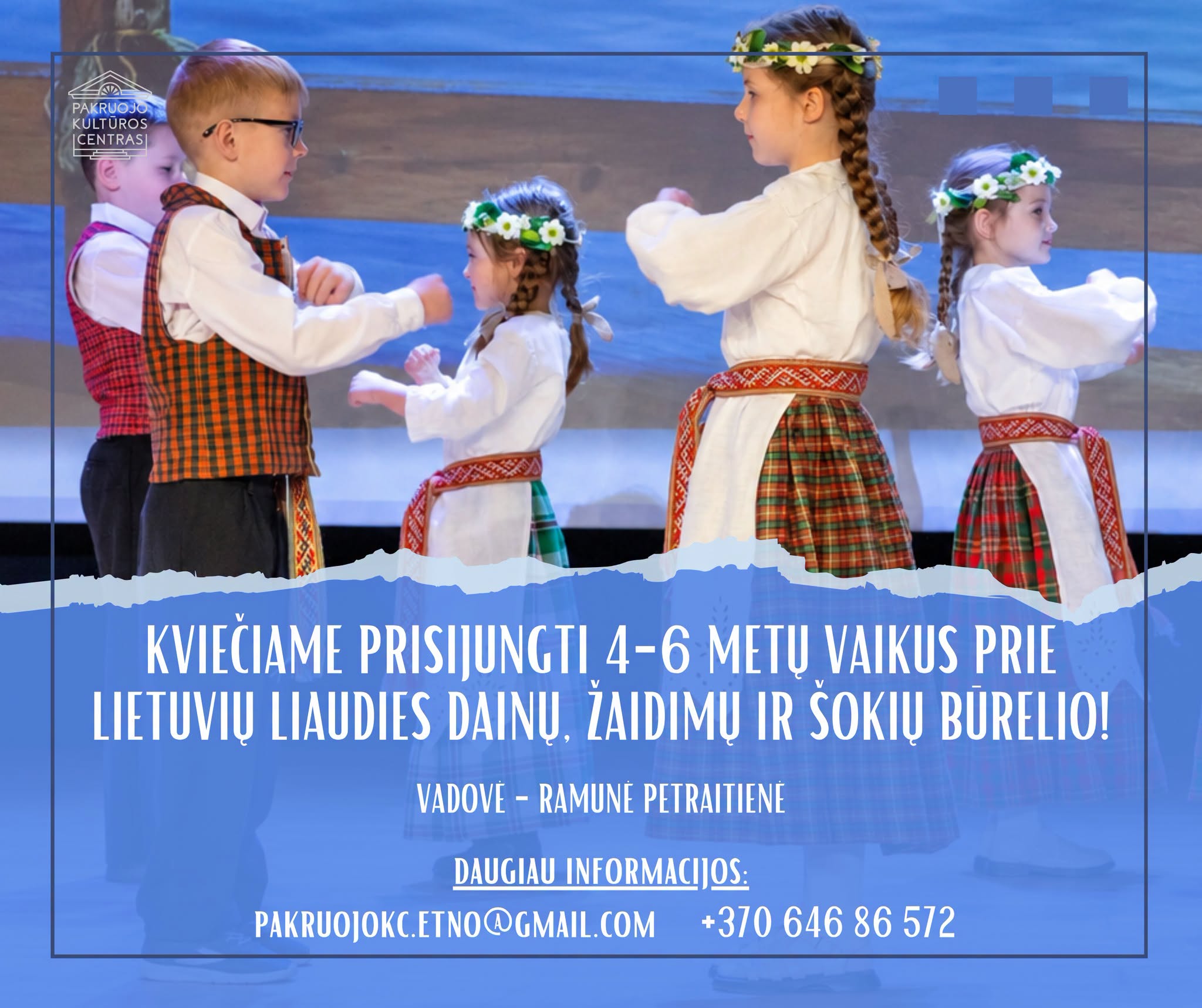 Kviečiame prisijungti prie lietuvių liaudies dainų, žaidimų ir šokių būrelio